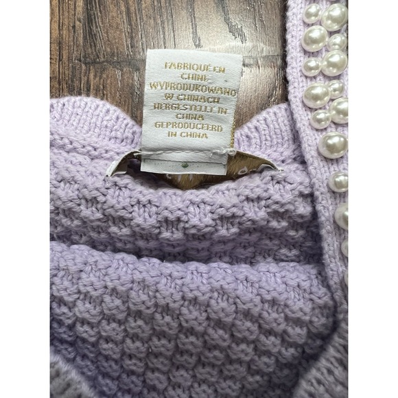 House Of Harlow 1960 S Cropped Knit Top Sweater Pearl‎ Straps Cottage Core Fairy - Picture 6 of 11